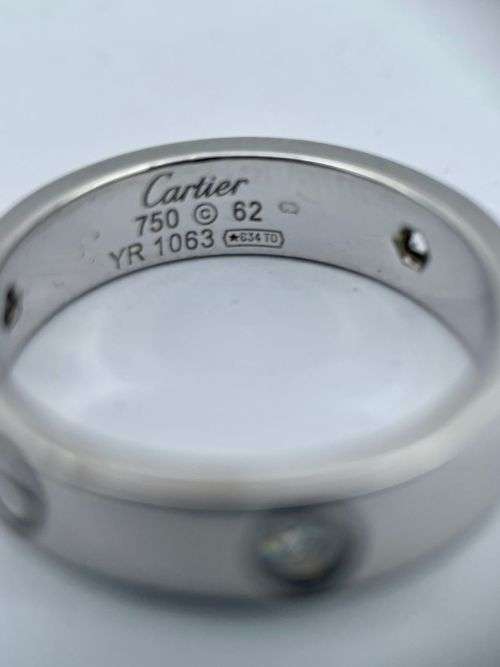 Rings INVESTMENT CARTIER 3 DIAMOND LOVE RING 18K WHITE GOLD